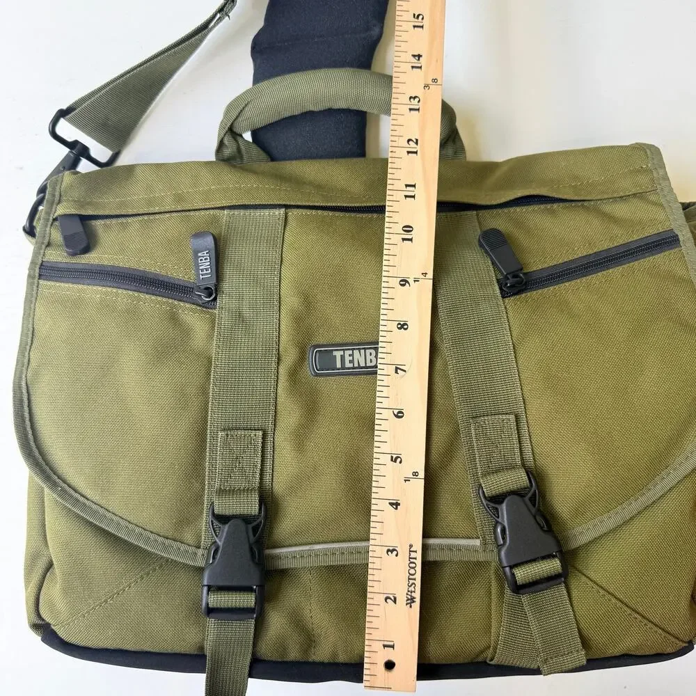 Tenba Olive Green Messenger Camera Bag Padded Laptop Shoulder Strap